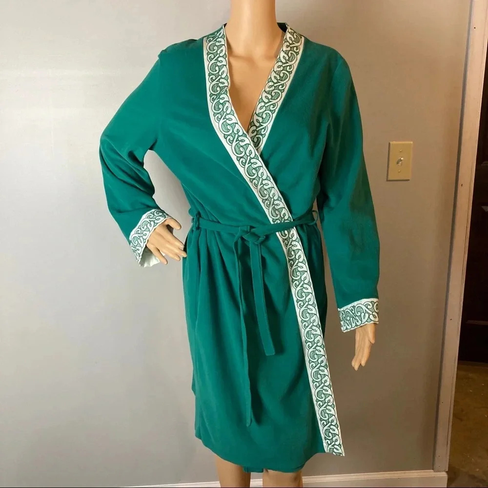 Vintage 60/70 Gossard Artemis Women's Large Robe/Bathrobe Pajamas Pocket, Belted